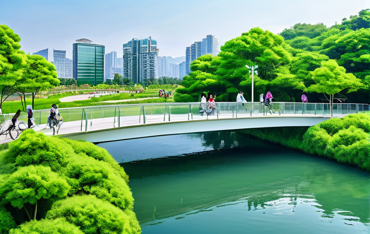 생태관광 개발 - **Prompt 1: Serene Tidal Flat Eco-Healing Garden in Buan**
    A wide, tranquil view of the Sura Get...