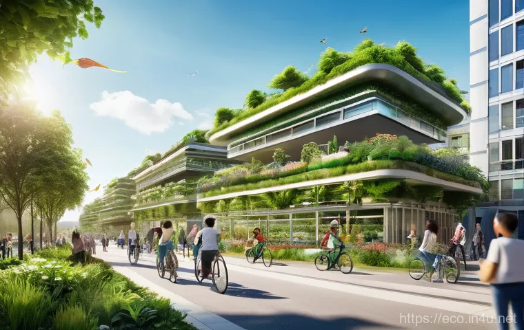 국제 환경 협약 이행 - A cutting-edge, eco-friendly industrial facility, resembling a modern shipbuilding yard or a large m...