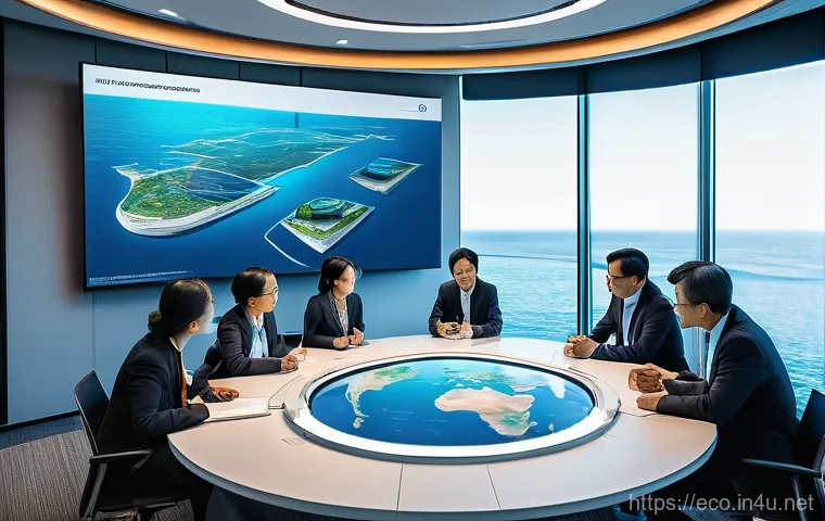 해양 보호 프로젝트 - **Prompt:** A sophisticated, near-future scene on a calm, pristine ocean. A distinguished female CEO... 해양 보호 프로젝트 - **Prompt:** A sophisticated, near-future scene on a calm, pristine ocean. A distinguished female CEO...